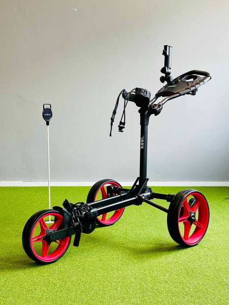 Keel Push Trolley Kolibri mit Mini-Packmaß Schwarz/Rot