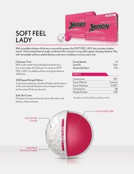 Srixon Soft Feel Lady, soft white 3er