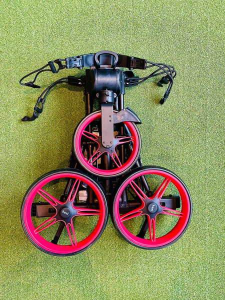 Keel Push Trolley Kolibri mit Mini-Packmaß Schwarz/Rot