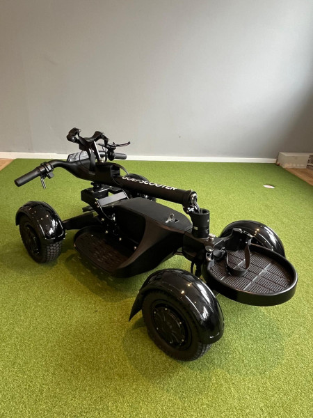 Golfscooter Schwarz Modell 2026 mit manueller Bremse und Sitz