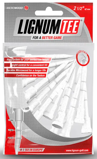 Masters Lignum Tee 2 1/2" Packung mit 12 stk, weiß