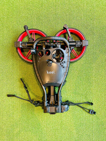 Keel Push Trolley Kolibri mit Mini-Packmaß Schwarz/Rot